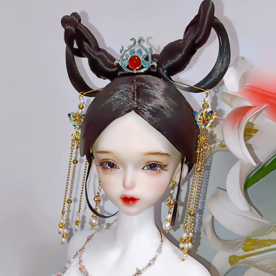 1/4 1/3 Skala Alte Kostüm BJD Perücke Chinesische Hanfu Fee Haar Retro Perücken Für BJD/SD MSD SD13 Mädchen SSDF Puppe Zubehör C2432