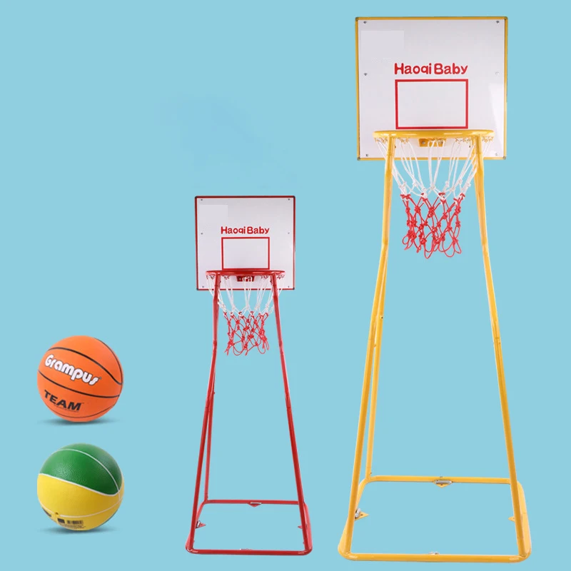 Supporto da calcio in plastica mobile per interni Telaio per giocattoli Asta in acciaio Supporto per canestro da basket regolabile Supporto da tiro per bambini Giocattolo per bambini