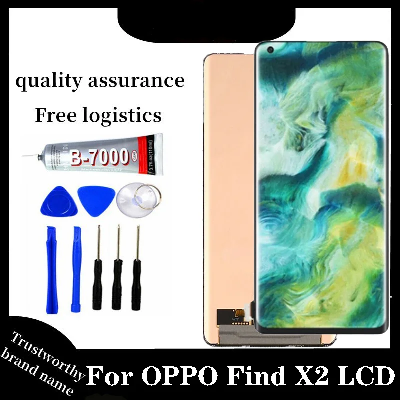 6.7 inches OLED For OPPO Find X2 / Find X2 Pro LCD Display Screen +Touch Panel Screen Digitizer For OPPO X2 X2pro CPH2025 screen