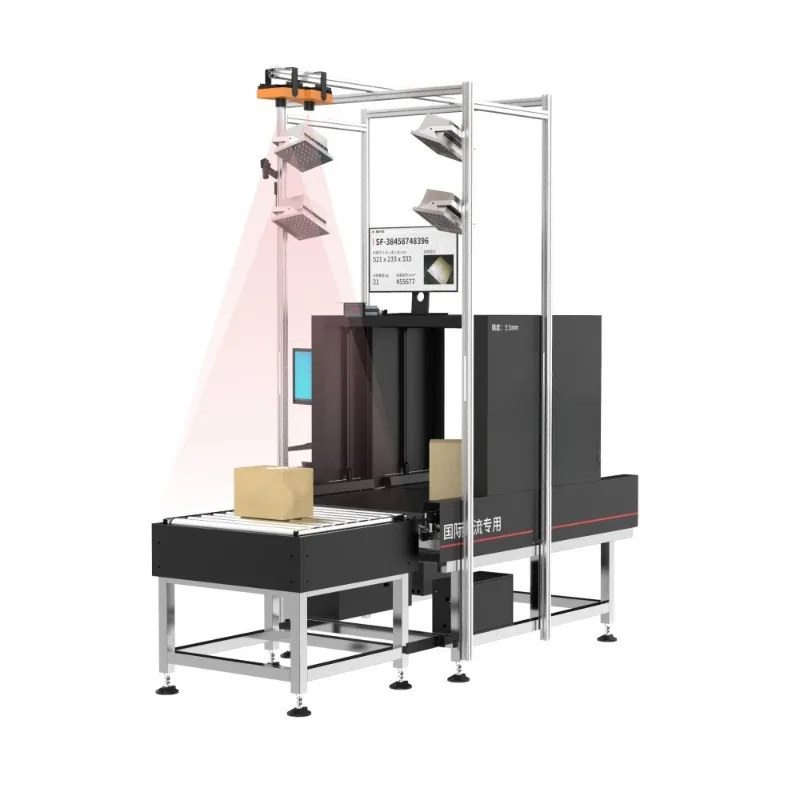 Scan code weighing volume measuring machine, measuring square weighing code reading and sorting equipment