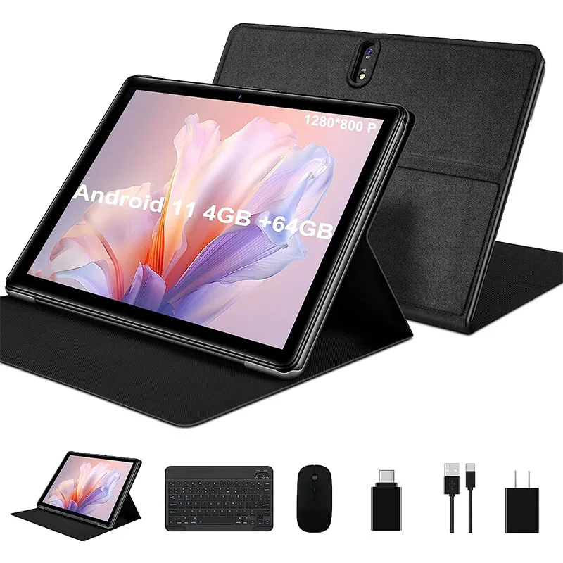 

Global Version JUSYEA J5 Tablet 10.1 Inch Octa Core 4+64GB 8000 mAh Tablete PC 120Hz 2.5K LCD Display Black Tablet Android 11