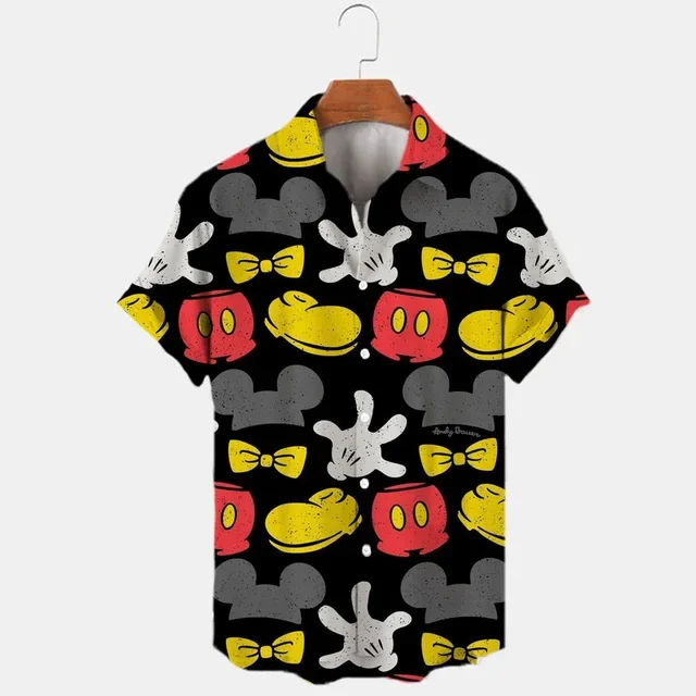 Sommer mode Hawaii hemd Mickey Minnie Maus hemden Männer Frauen Kleidung Temperament Männer Street Trend Retro Boutique Tops