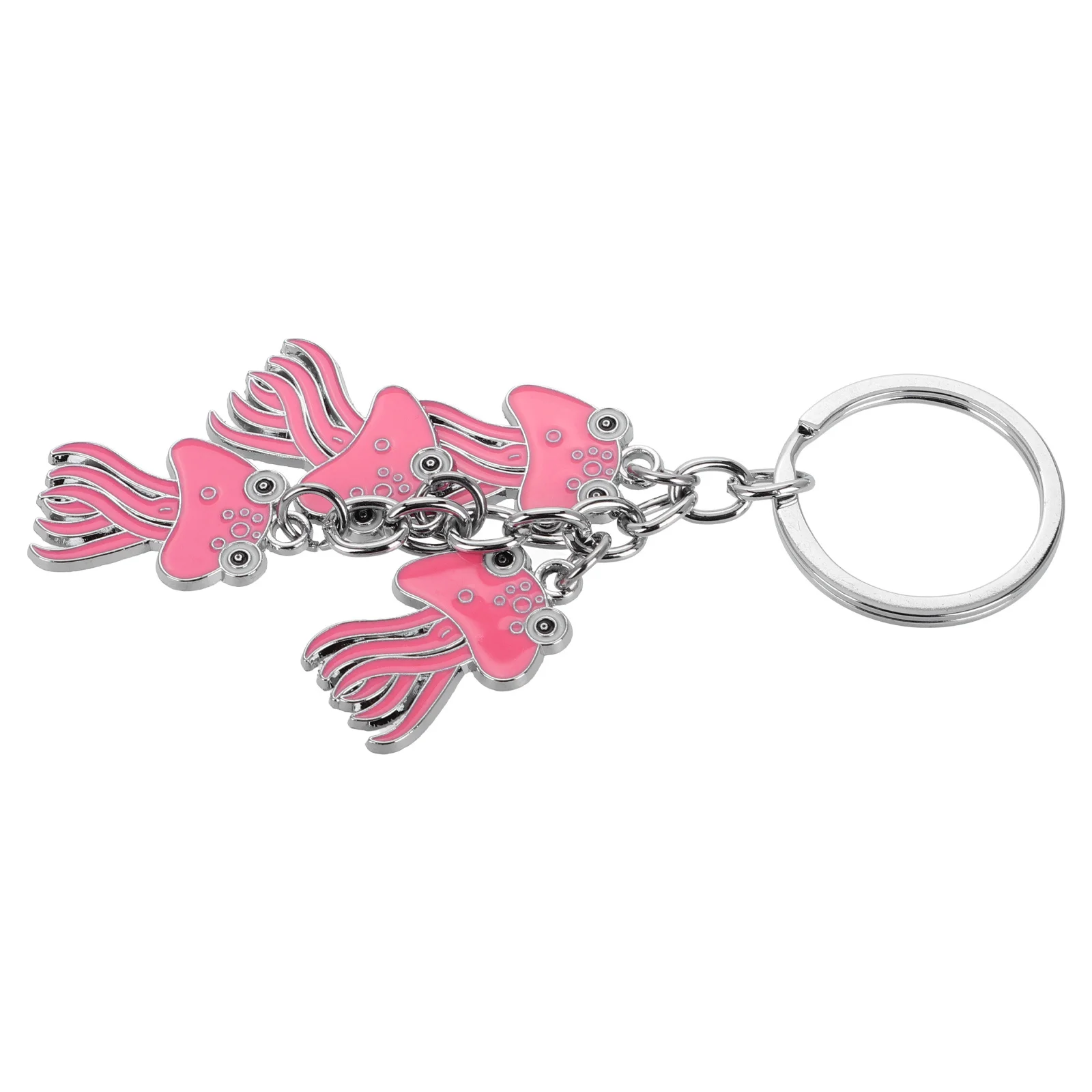

Unique Pink Jellyfish Shaped Keychain Multifunctional Car Key Accessory Stylish Bag Charm for Women Key Chain Cute Keychains