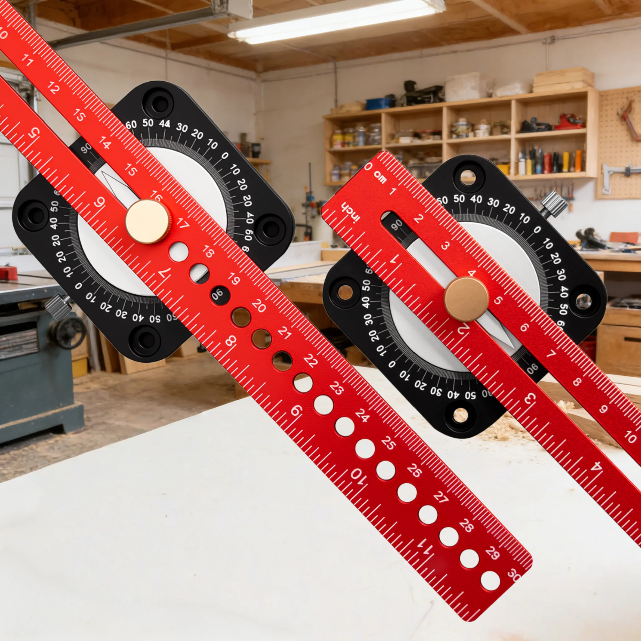 

Универсальный циркуль-линейка 2-в-1 для деревообработки с разметкой, инструмент для черчения кругов и измерения углов, регулируемый многоугольный разметочный шаблон