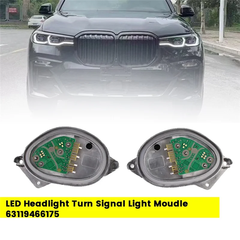 Rare Front LED Headlight Turn Signal Indicator Moudle For BMW X7 G07 2019-2022 DRL Light Module EU Version