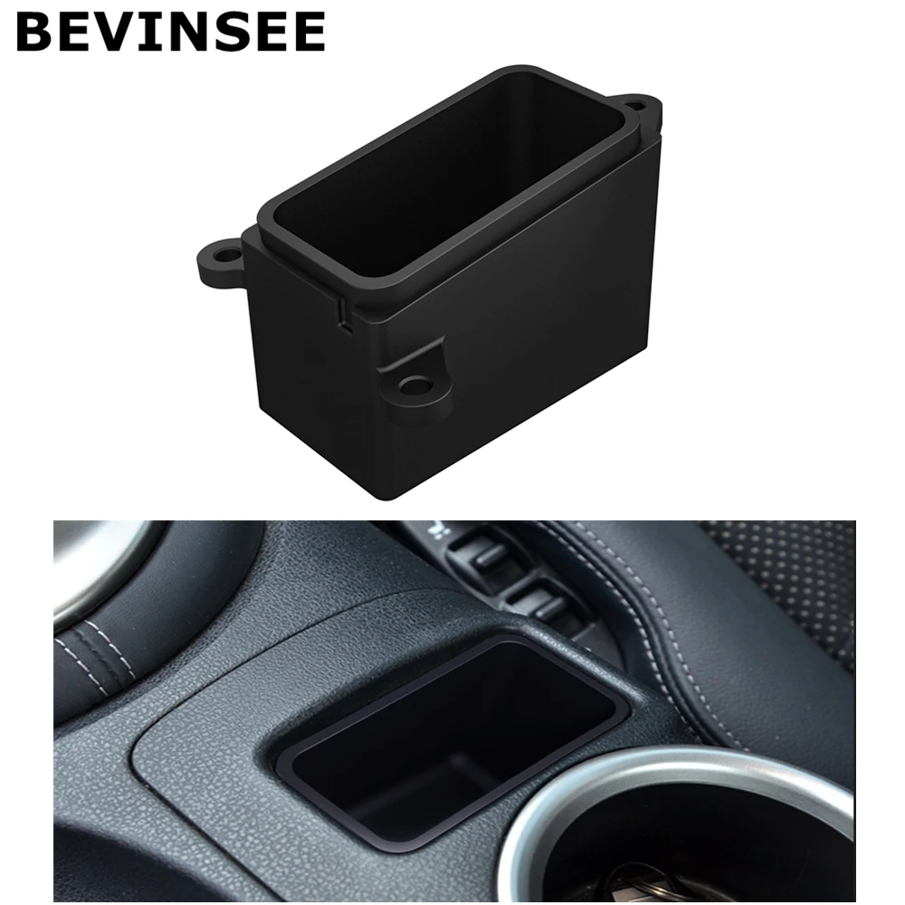 

BEVINSEE Cubby Insert - Blank Button Replacement, for Nissan 370Z 2009-2020, Car Interior Accessories