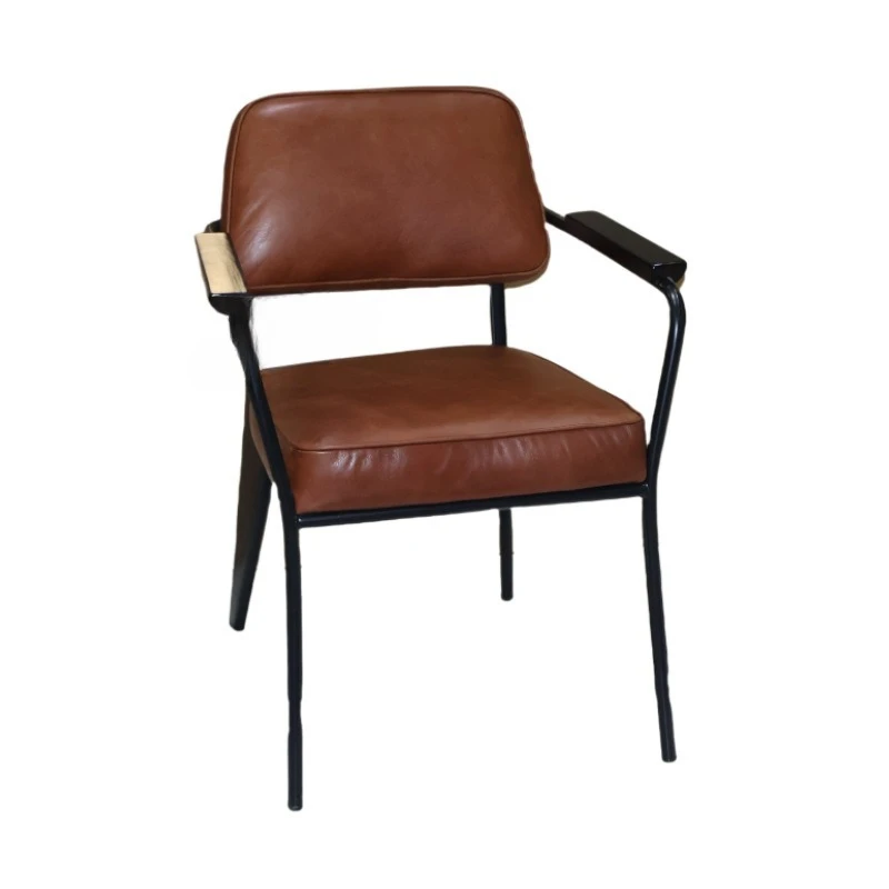 

Simple medieval restaurant armrest dining chair rest negotiation reception leisure chair