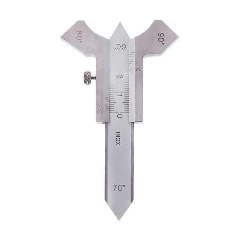 367D Manual Welding Seam Gauge 0-20mm Stainless Steel Welding Inspection Tool Rust-resistant 60 70 80 90 Degree Angle Ruler