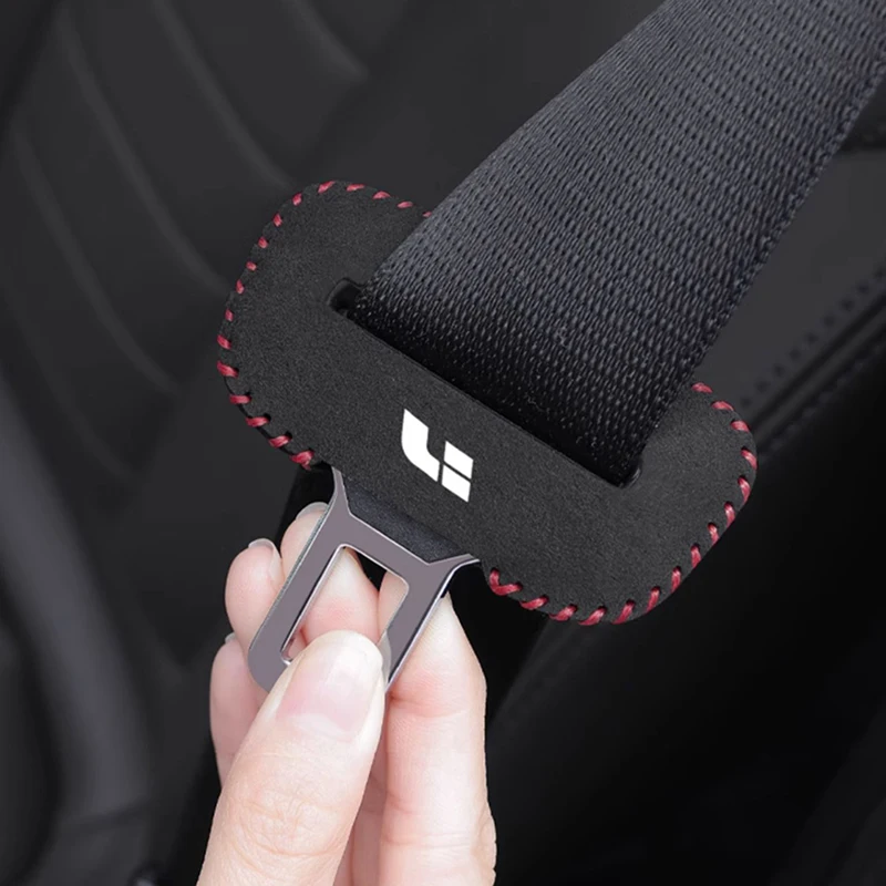 

For Leading Ideal Li Xiang Auto L7 L8 L9 Car Seat Belt Tongue Plate Protection Cover Interior Decoration Styling Accessories