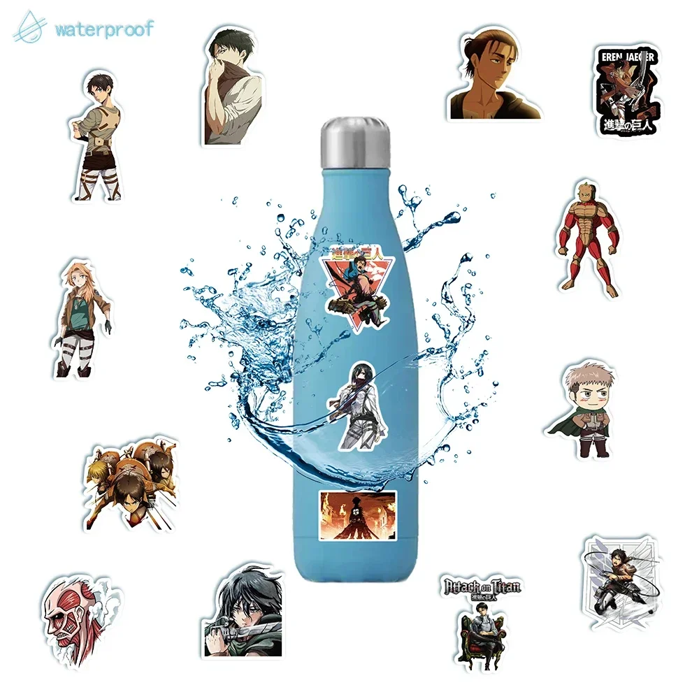 かわいいアニメ漫画ステッカーかわいい進撃の巨人落書きデカールスケートボードスーツケース電話防水デカール子供のおもちゃギフト
