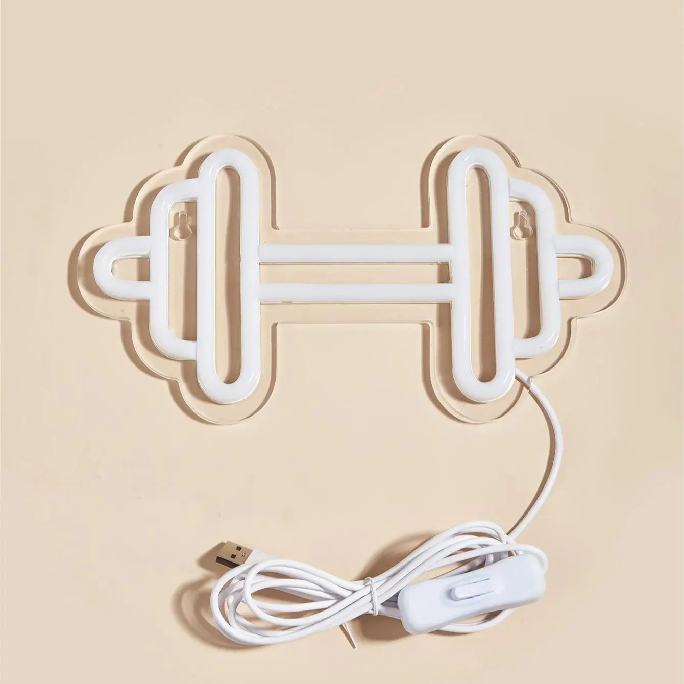 تشي شراء LED النيون الدمبل USB بالطاقة النيون علامات ضوء الليل ثلاثية الأبعاد جدار الفن غرفة نوم غرفة المعيشة مصباح ديكور علامات