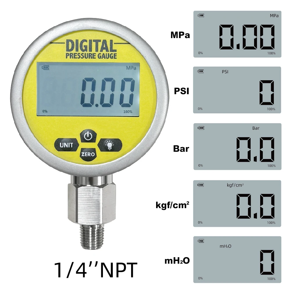 S280 High-precision Digital Pressure Gauge, Intelligent Digital Pressure Gauge 1/4 
