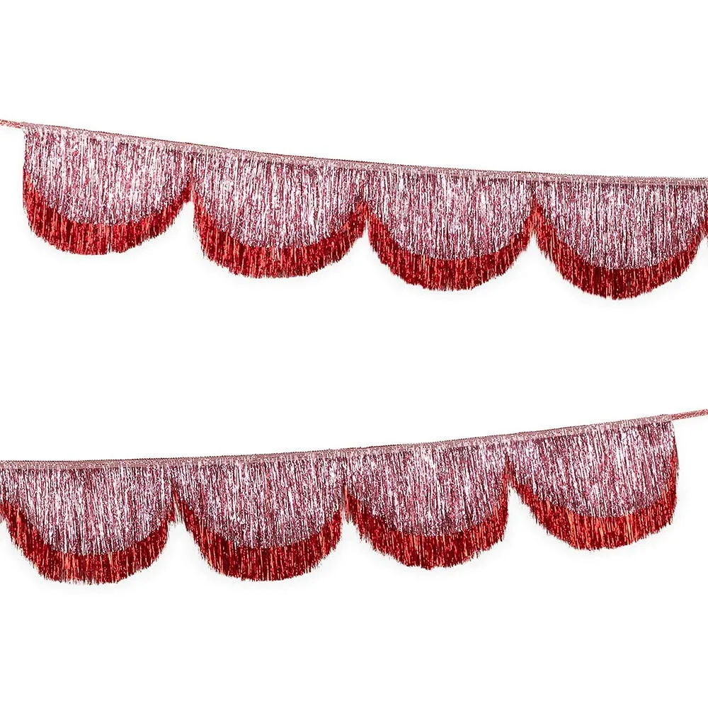 Guirnalda Multicolor de Flecos Metálicos de PET, Adorno de Fondo Grueso, Borla, Cuerda, Artículos para Fiestas