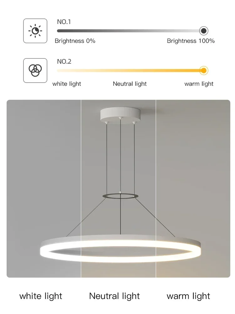 Plafonnier LED Suspendu au Design Minimaliste Moderne, Éclairage d'Nik, Luminaire Décoratif de Plafond, Idéal pour un Salon, une Chambre à Coucher, une Salle à Manger ou une Cuisine