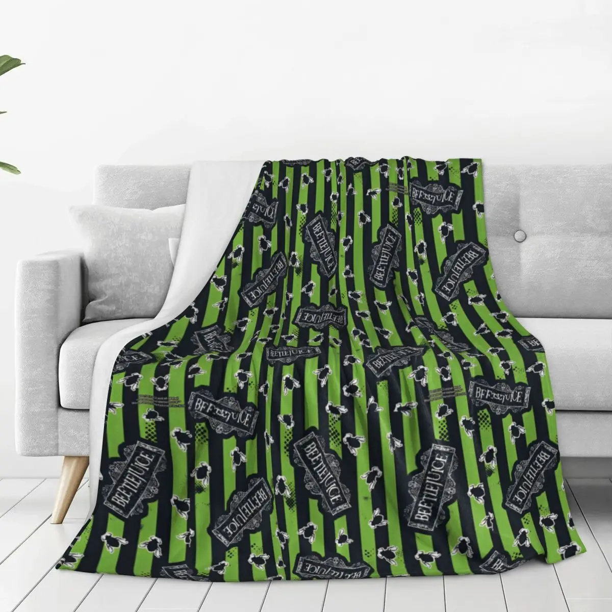 Blanket Quality Warm Horror B-Beetlejuices Halloween Throw Blanket Winter Travel Office Outdoor Novelty Bedspread