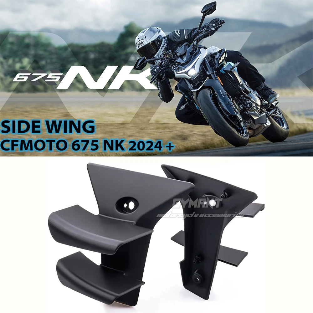 

Motorcycles Fairing Side Winglet Aerodynamic Wing Kit Spoilers For CFMOTO 675 NK 2024 - 2026 Front spoiler Lower spoiler flank
