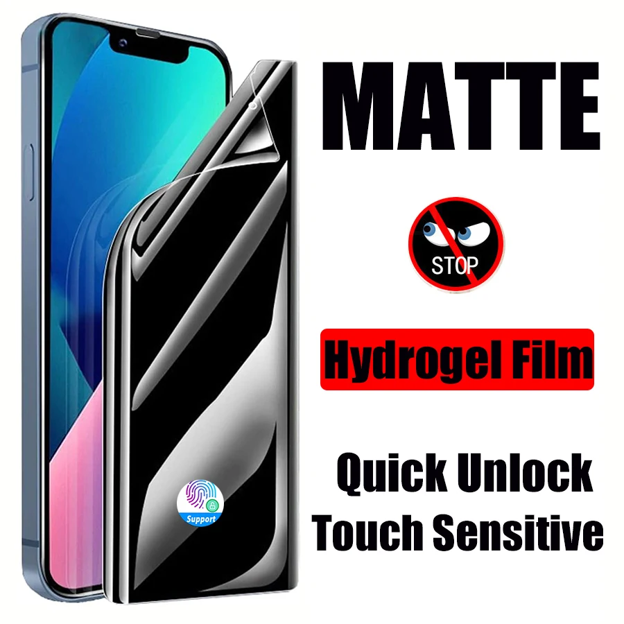 

Privacy Hydrogel Film for IPhone 13 Pro Max 12 Mini 7 8 Plus Anti-Spy Screen Protectors for iphone 11 12 13 Pro XS XR X 7 8 Plus