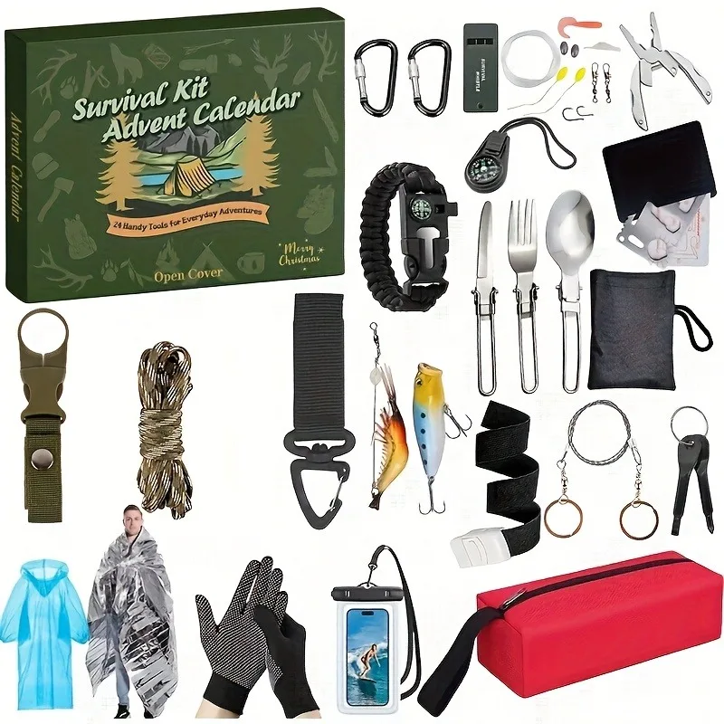 

Survival Christmas Advent Christmas 24 Days Countdown Calendars Survival Tools For Fishing Hiking Hunting Backpacking Outdoor