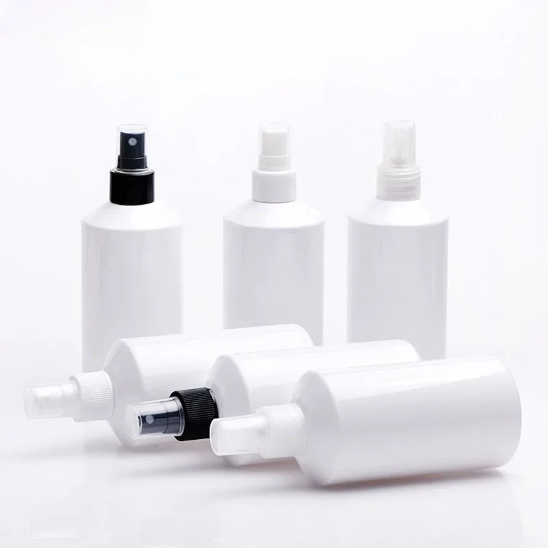 

300ML X 20 White Oblique Shoulder Plastic Bottle With Fine Mist Sprayer High Quality Perfume Bottle Cosmetic Packaging Container
