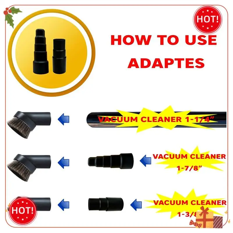 Kit de aspiradora doméstica ABLE-8 Pack: se adapta a accesorios y accesorios de 1-7/8 pulgadas, 1-3/8 pulgadas (35 mm) y 1-1/4 pulgadas (32 mm)