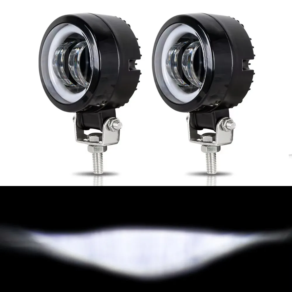 New 3inch Beam Headlights 12V 24V Plastic LED Headlights Work Lamp for Offroad Car Boat Truck SUV Pickup