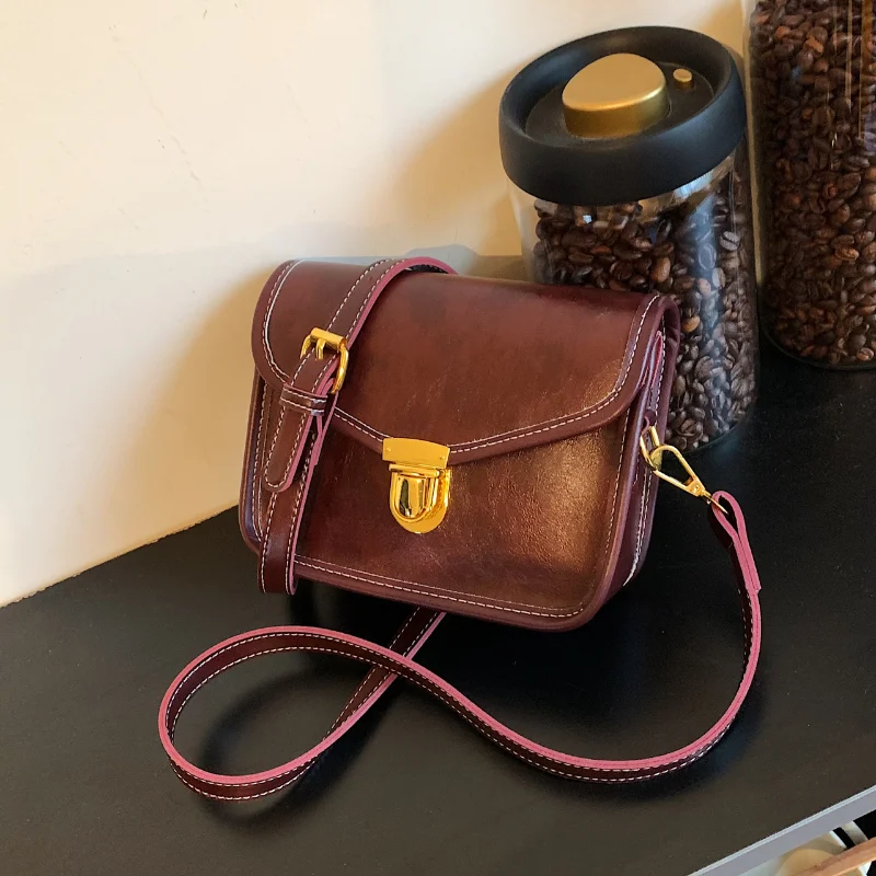 Casual Handbags Retro Bags Women Fashion Bag Business Messenger Bag Girls Small Square Bag LOCK Shoulder Bag Hasp Crossbody Bags