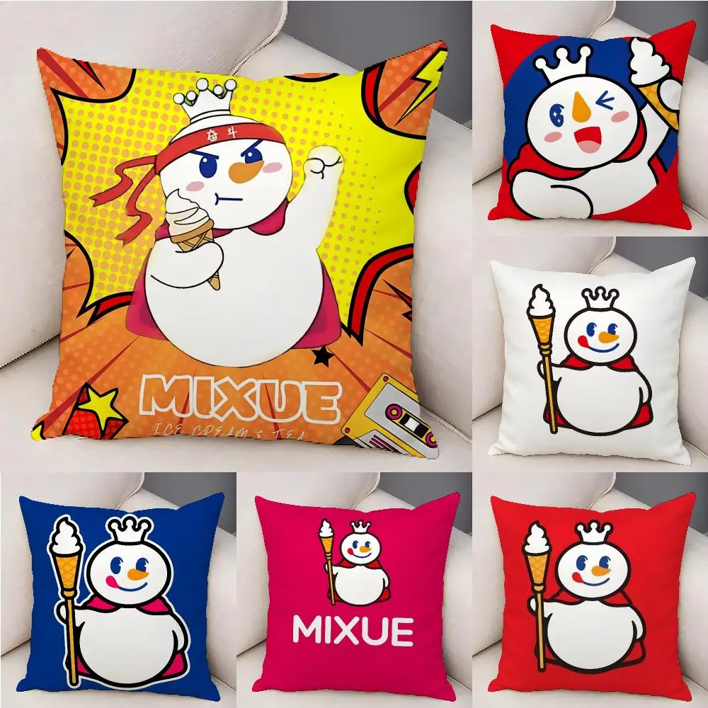 M-MIXUE Ice Cream & Tea Cushion Cover Plush Decorative Pillow Case With Hidden Zipper Fashion Room Decor For Home