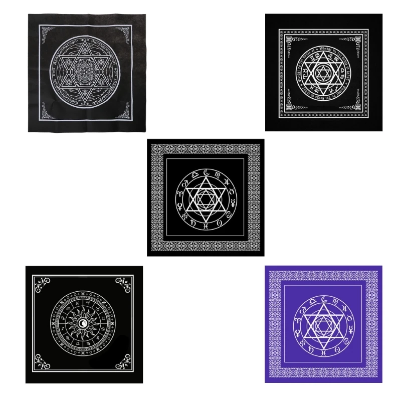 Square Pendulum Divination Tablecloth Tarots Card Pad Runes Altar Table Cloth