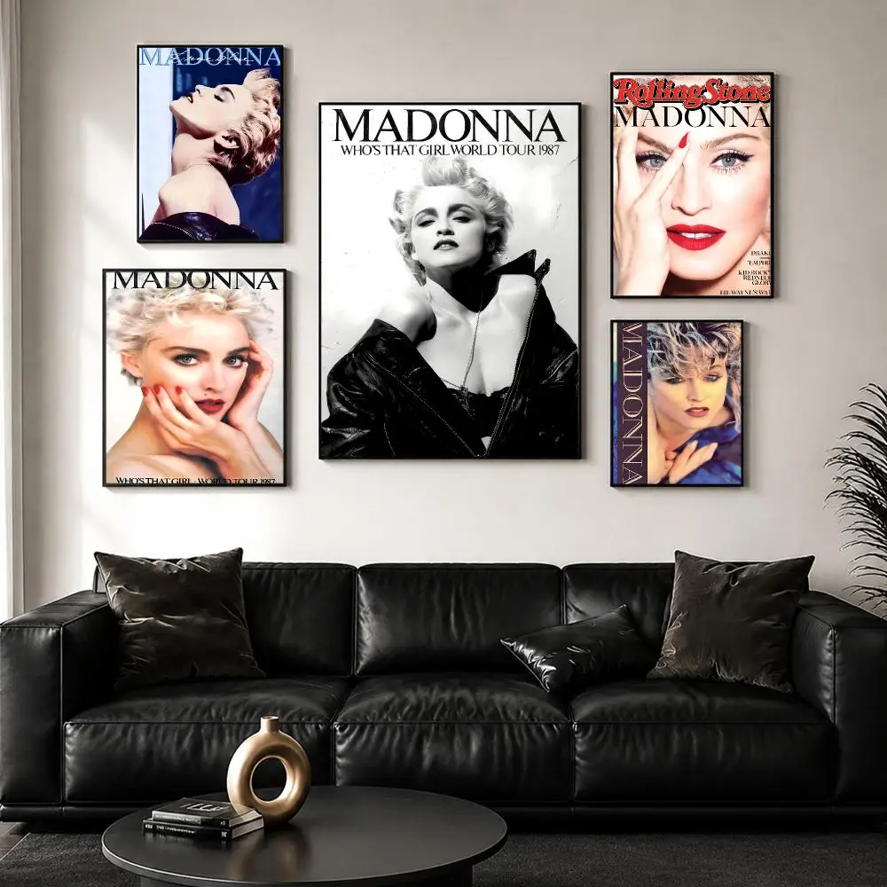 Famous singer M-Madonna C-Ciccone Poster Perfect Sticker Self Adhesive for Office Home Theater Wall Art Decor Fancy Gift