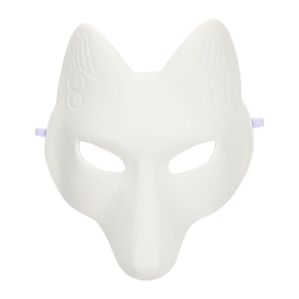 

Fox Face Masquerade Supplies Blank Masks Unpainted White Pulp Mask Masquerade Supplies Diy Blank Mask Halloween Costume Toy