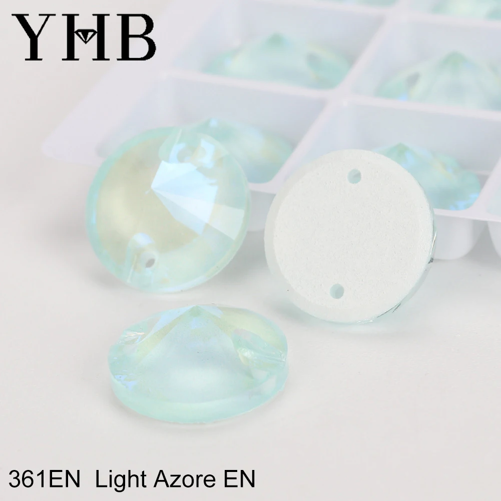 YHB-Mocha Flat Crystal Shape Rivoli Sewing Stones, Flatback Sew on Rhinestones for Garment Clothes and Bags, Top Quality