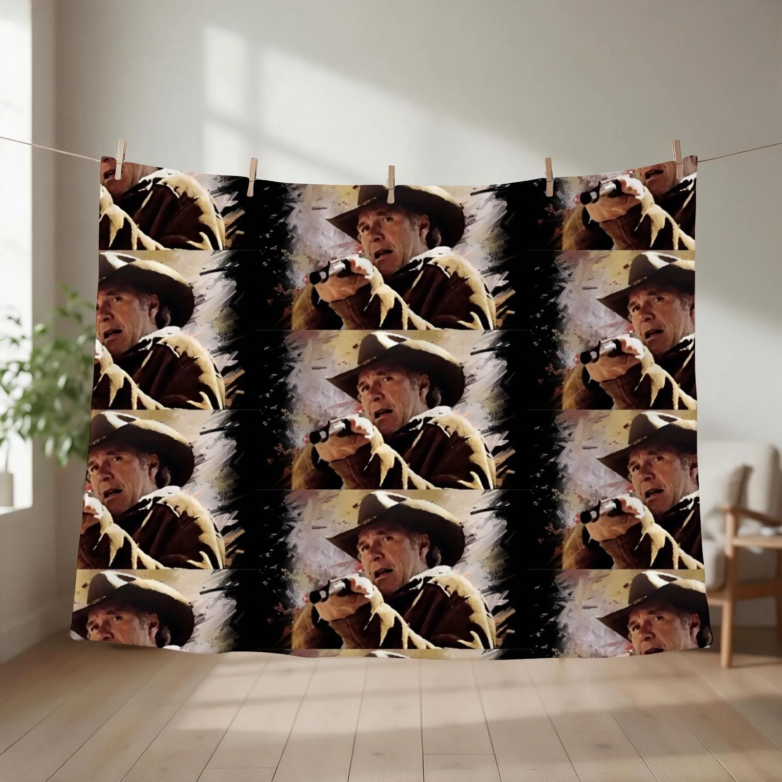 Sheriff Walt Longmire Throw Blanket Tourist Sofas Retros Vintage Blankets