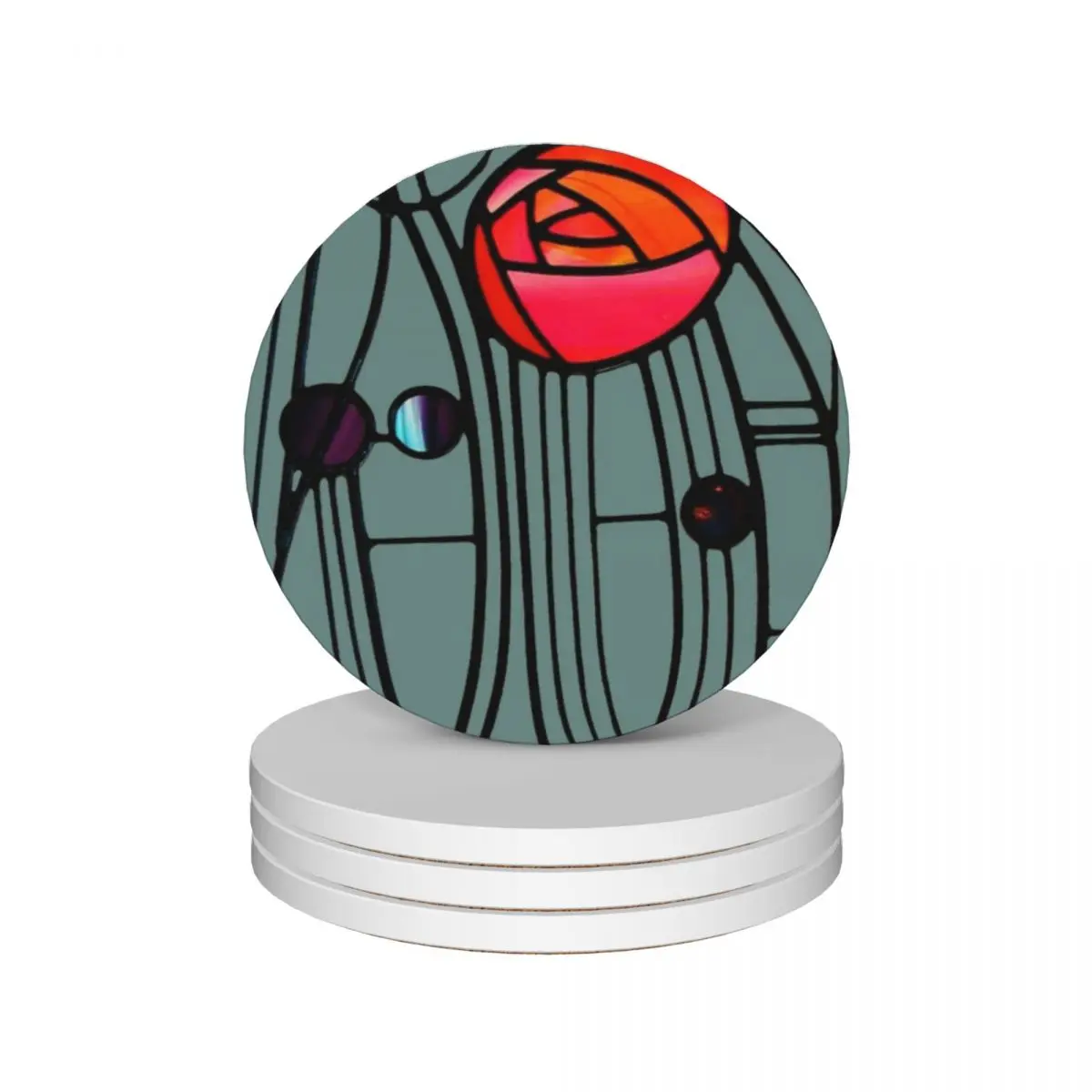 

Charles Rennie Mackintosh - widow,No,02. Ceramic Coasters (Set of 4) plate set cute Coasters