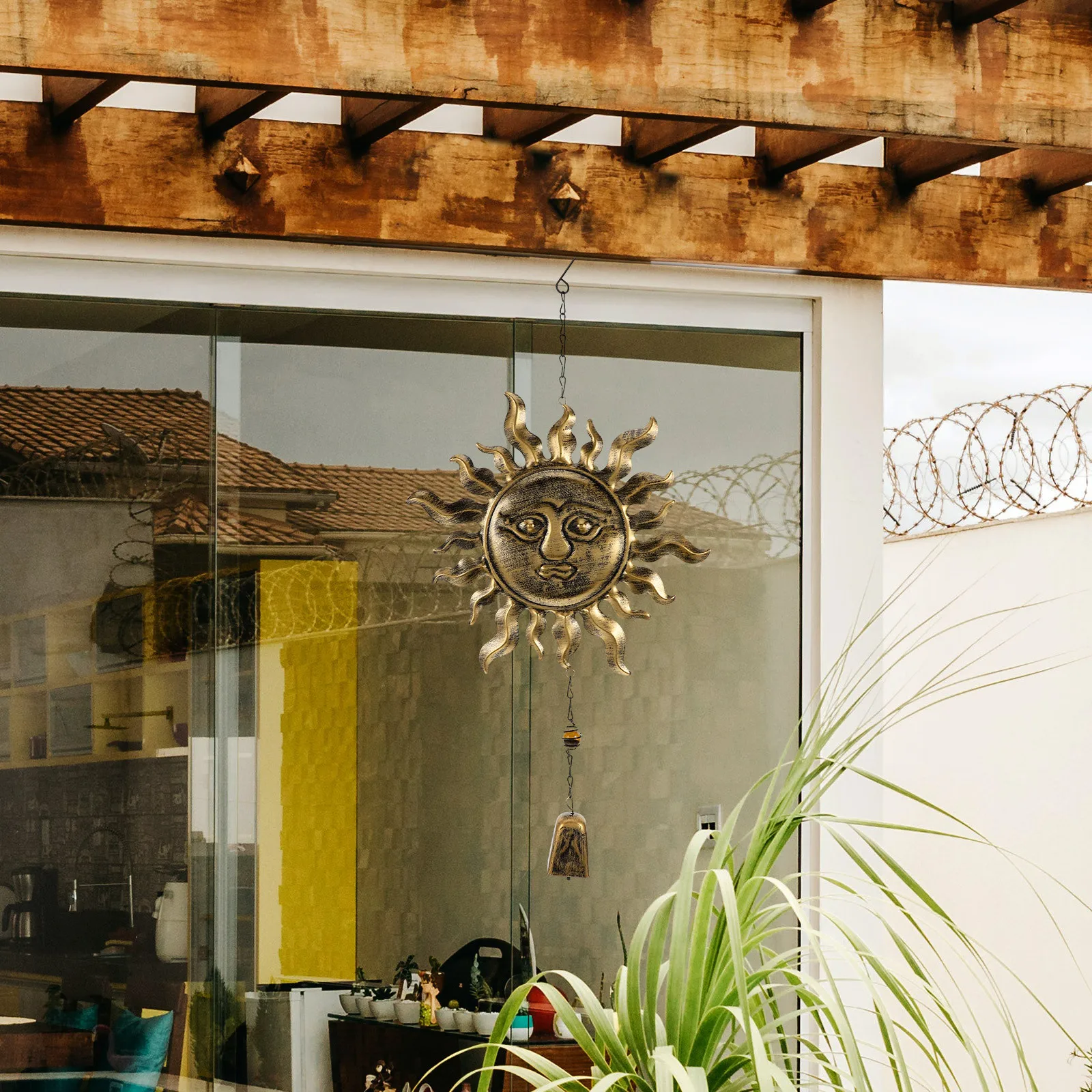 

Wind Chime Outdoor Pendant Rustic Metal Bell Wind Chime for Patio Garden Relaxation Decor Bell for Door Opening