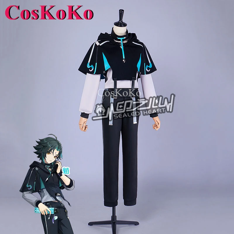 CosKoKo Xiao Cosplay Game Genshin Impact Costume Jointly-Designed Fashion Outfit Daily Wear Halloween Party Role Play Clothing