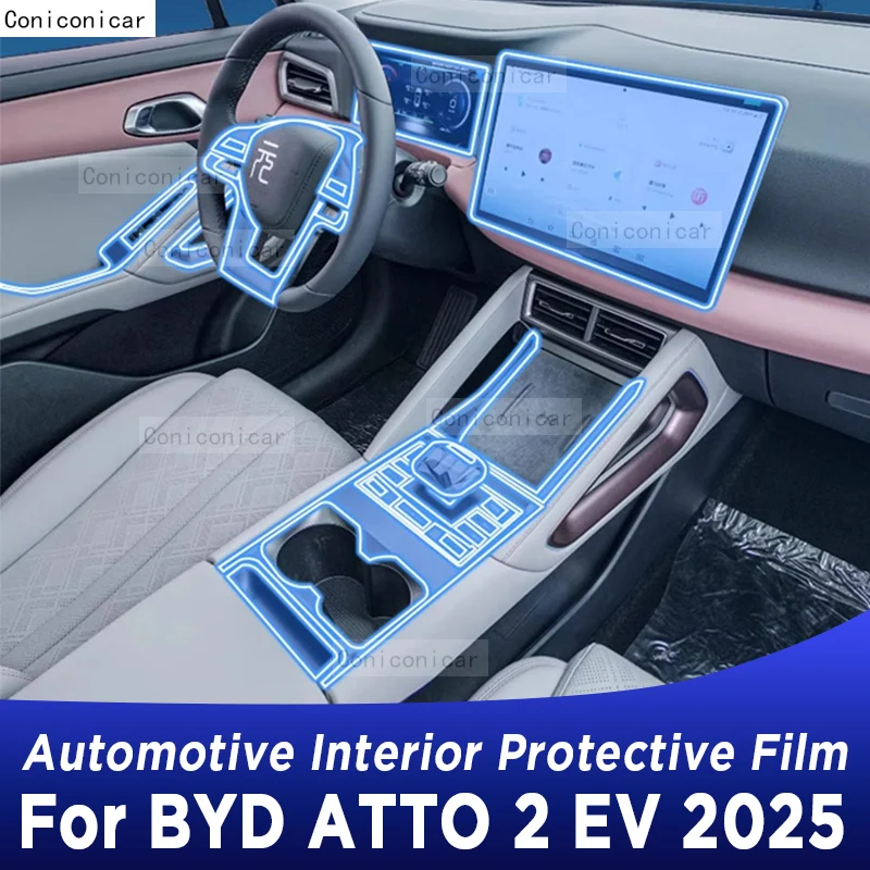 

For BYD ATTO 2 EV 2025 Panel Dashboard Navigation Automotive Interior Protective Film TPU Transparent Anti-Scratch