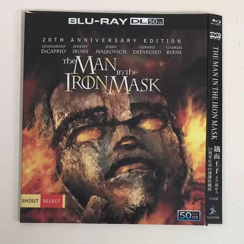 Classic Old Movie Iron Mask Prince Mandarin Dubbing Original Sound Collectors Edition BD50 Blu-ray Disc
