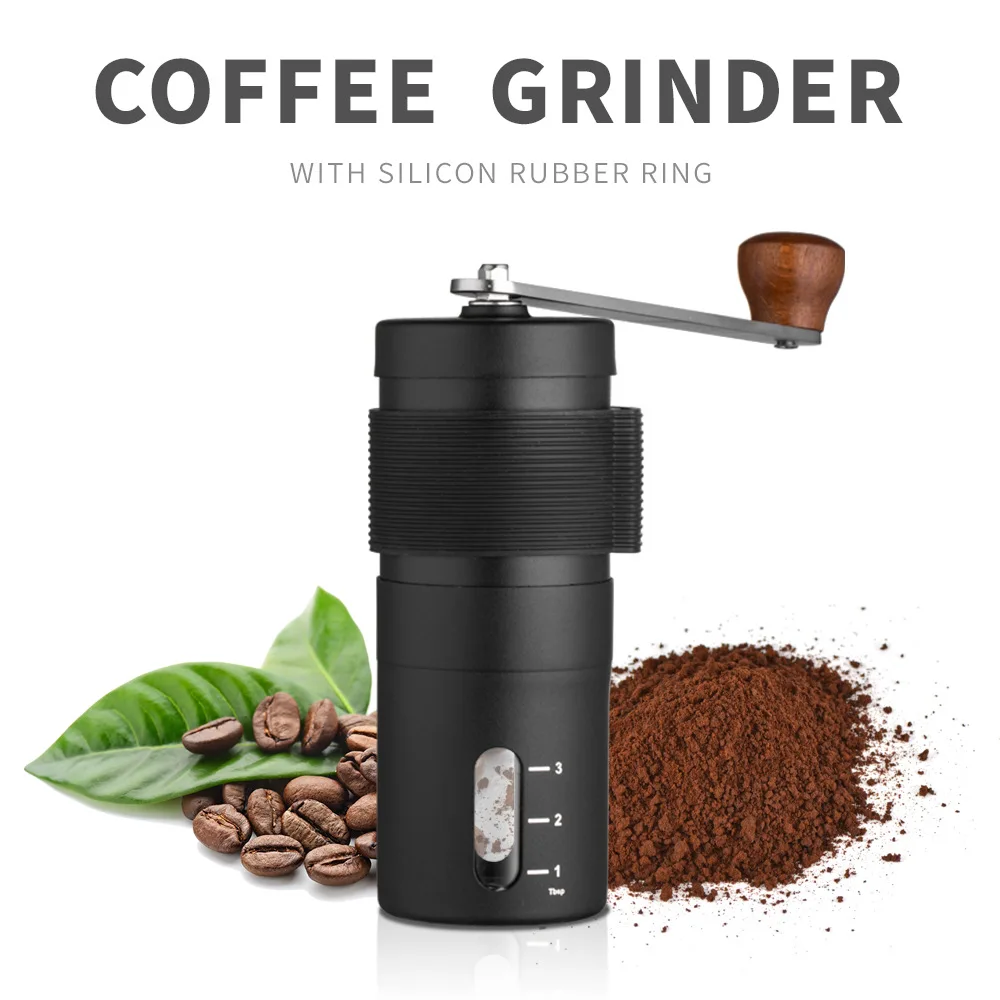 

Manual Coffee Grinder Multifuntional Mini Stainless Steel Coffee Bean Hand Crank Coffee Grinder Portable for Camping Office Use