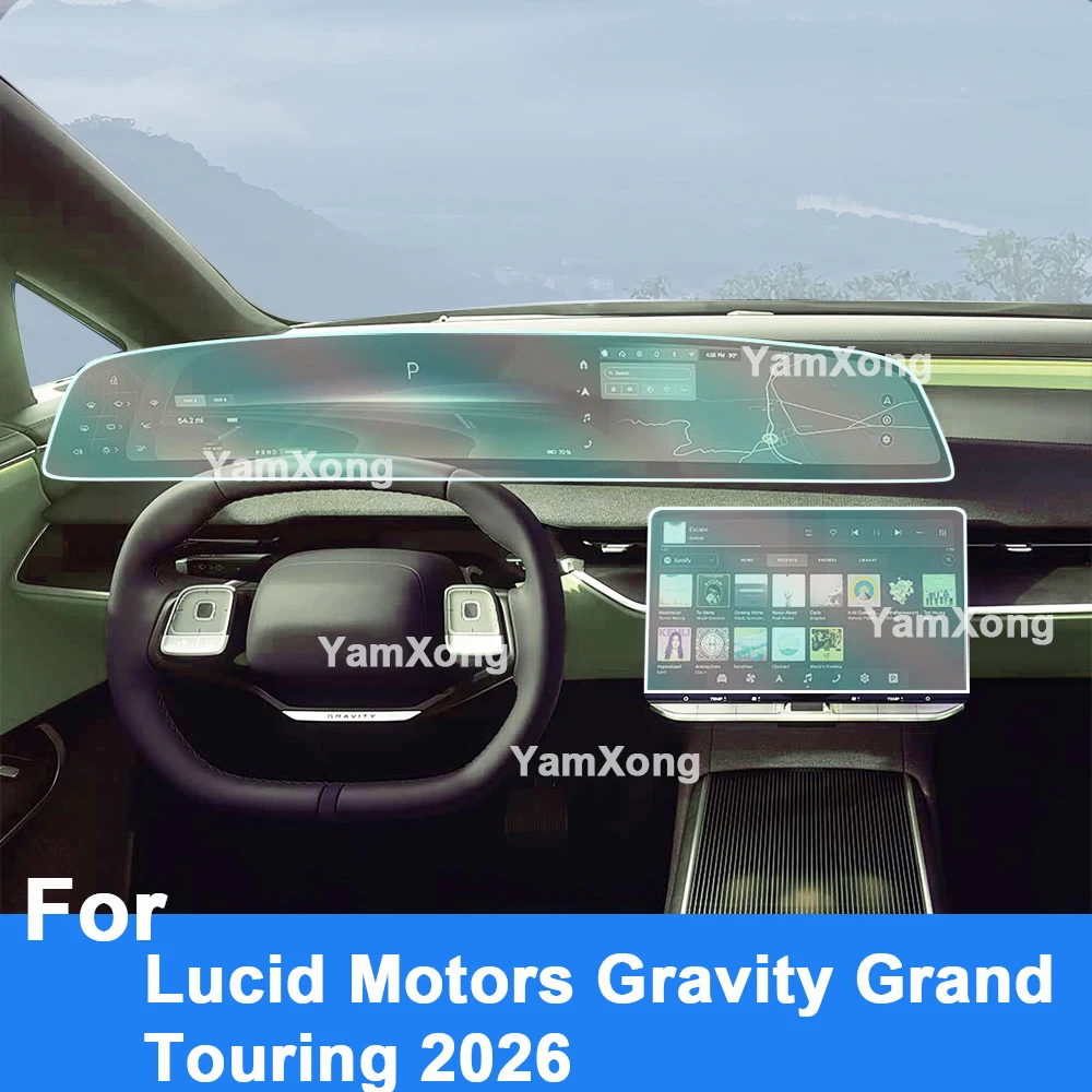 For Lucid Motors Gravity Grand Touring 2026 Car Interior Protective Film Anti-scratch Sticker Center Console Transparent Film