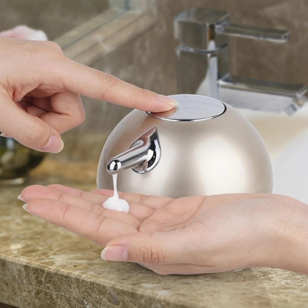 

ABS Soap Dispenser 380ml Capacity Gold Sanitizer Dispenser Refillable Liquid Pump Shampoo Dispenser