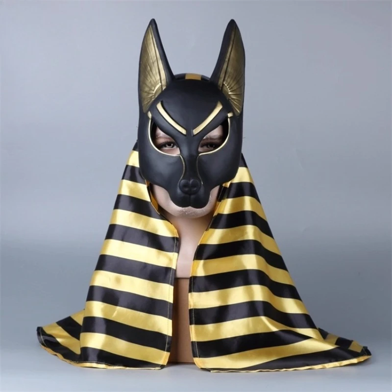 Cosplay Prop Egypt Anubis Cosplay Mask PVC Wolf Head Helmet Halloween Cosplay Accessories Party Show Costume Props