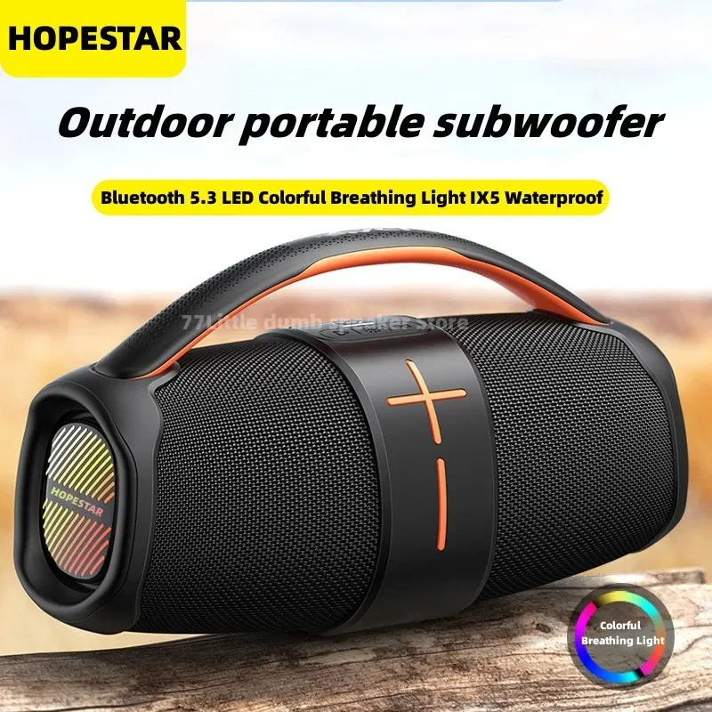 

Оригинальный Бумбокс HOPESTAR H60 мощностью 40 Вт, портативные колонки с bluetooth, суперсабвуфер, mp3-плеер, мощная колонка, аудиоцентр