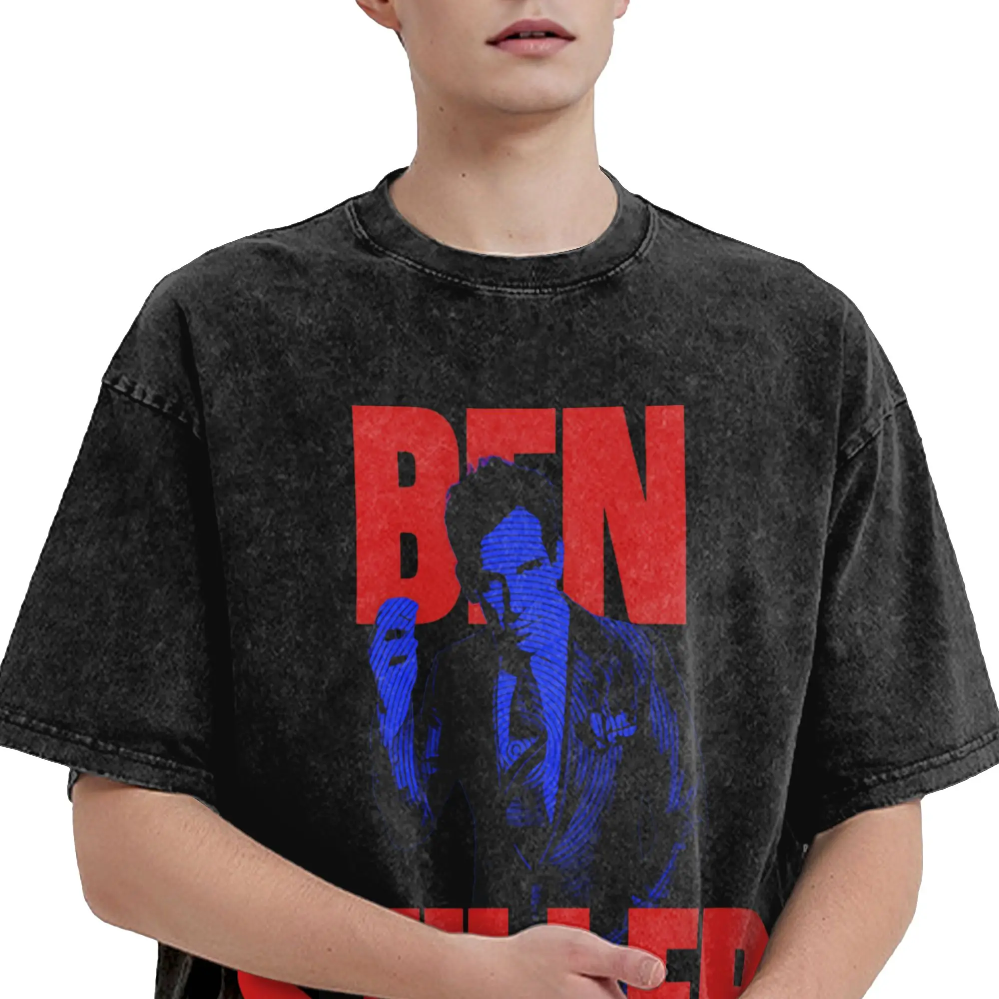 Ben Stiller Tropic Thunder Movie T Shirt Hip Hop Washed Short Sleeve Oversize T-Shirts  Vintage for Men Women Streetwear