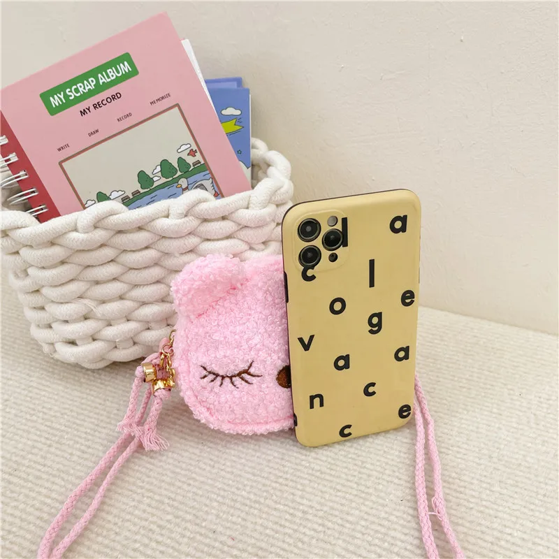 New Plush Children's Bag Mini Cute Cat Dress Up Accessories Crossbody Bag Girl Out Storage Plush Coin Purse Shoulder Bag