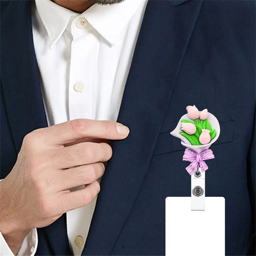 Chest Card Work Card Clip Keys Lanyard Students ID Card Clips Name Card Holder Retractable Badge Reel Nurse Badge Holder