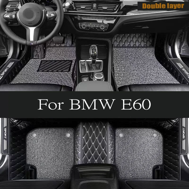 

100% Fit Custom Made Leather Car Floor Mats For BMW E60 2004 2005 2006 2007 2008 2009 2010 Carpet Rugs Foot Pads Accessories