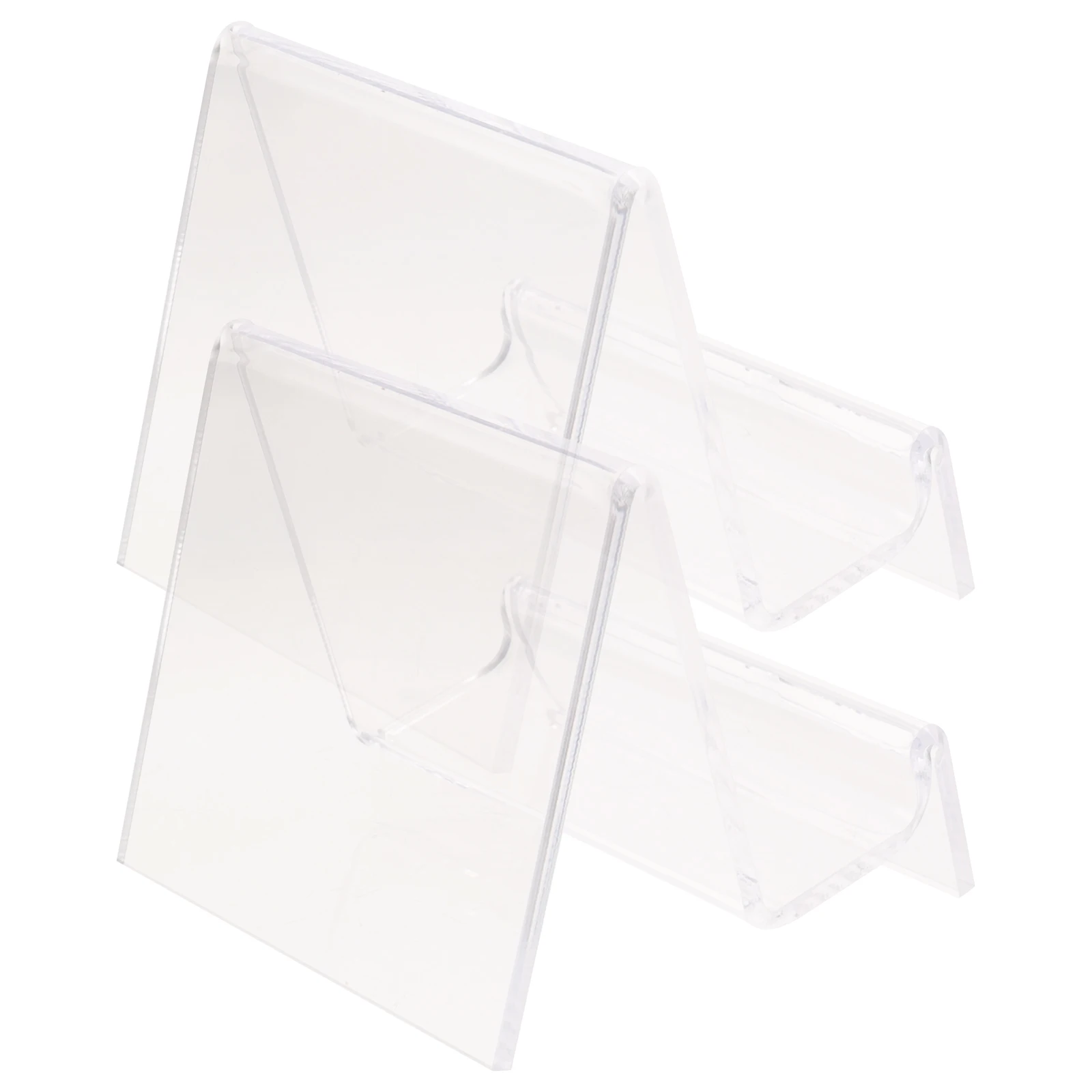 

2pcs Acrylic Display Rack Single Layer Purse Wallet ganizer Stable Compact Storage Home Shopping
