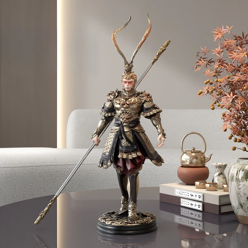 Sun Wukong Statue Monkey King Action Figure Chinese Mythology Decor Office Desk Living Room Showpiece Collectible Art Gift Idea