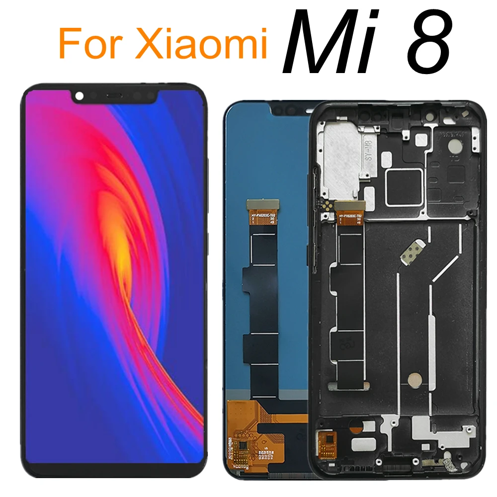 

6.21 TFT LCD With Frame For Xiaomi MI Mi8 Mi 8 LCD Display Touch Screen Digitizer Assembly Replacement