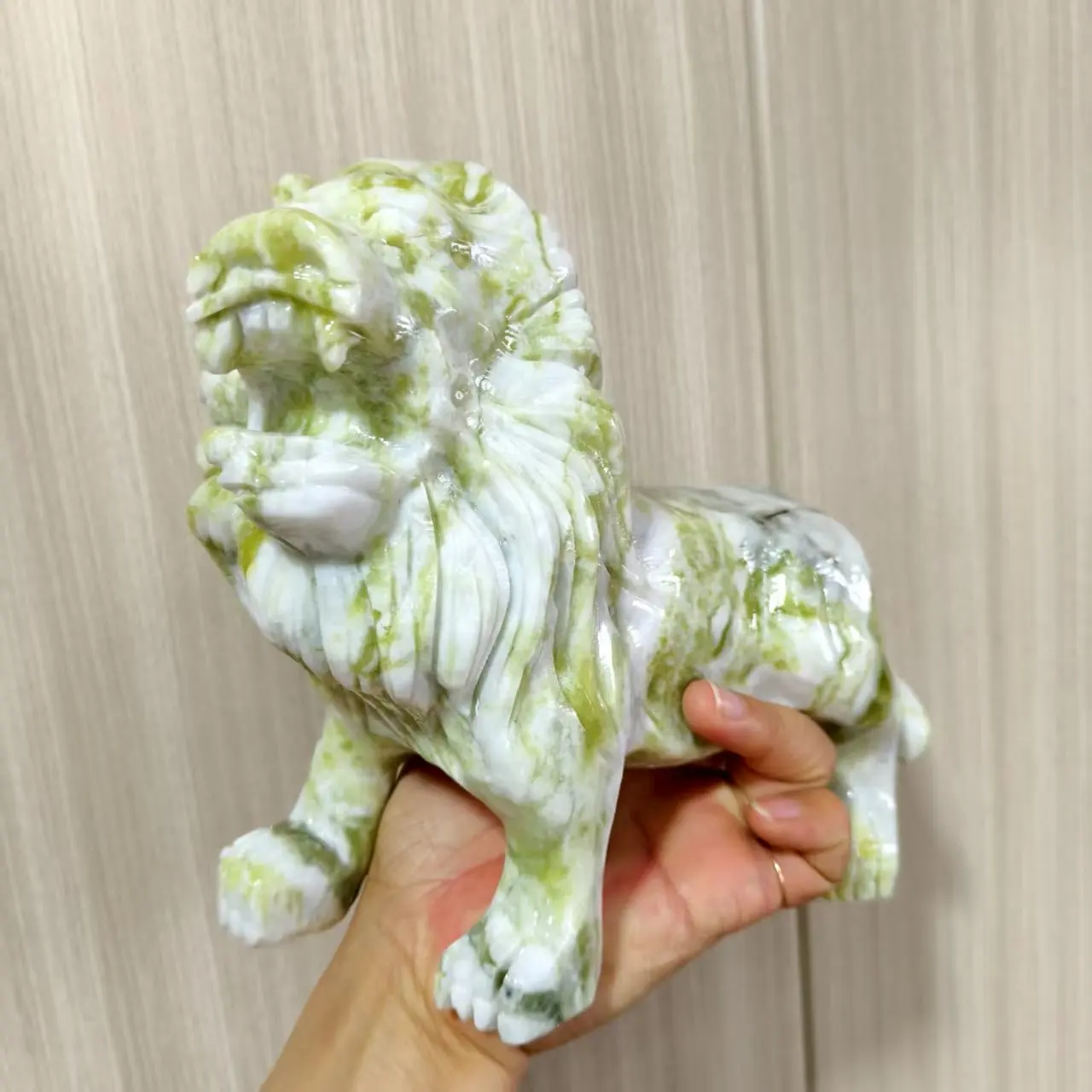 Natural Formed!Lan Tian jade Lion, quartz crystal ore,mineral,spiritual energy,healing,wealth attraction,entrance hall,decor